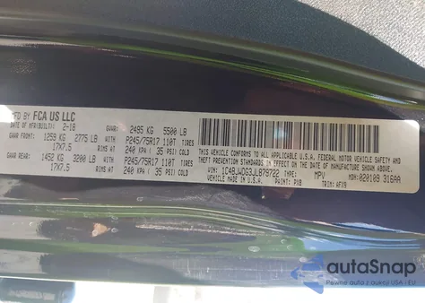 2018 Jeep Wrangler Jk Unlimited Golden Eagle 4X4 из США, поврежденный, VIN 1C4BJWDG3JL879722